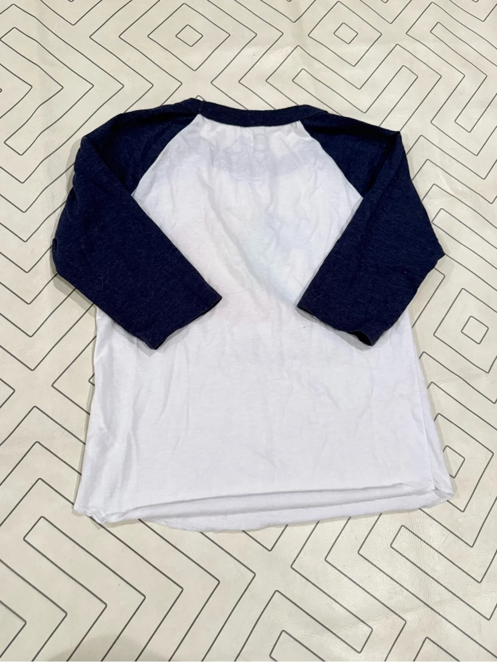 Chaser Chillin Raglan Tee in Navy & White with Rainbow Wave